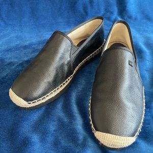Michael Kors black leather espadrilles size 7